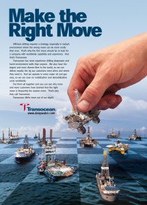 Transocean ad, ''Make the right Move''
