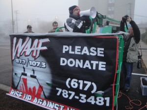 [photo] Spaz from radio station WAAF - 'Rise Up Against Hunger' campaign, Dec. 4, 2012, Framingham MA