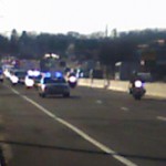 President Obama's motorcade, Rt. 9, Framingham, 2010-04-01