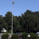 Nobscot Shopping Center sign base only, September 9, 2011.